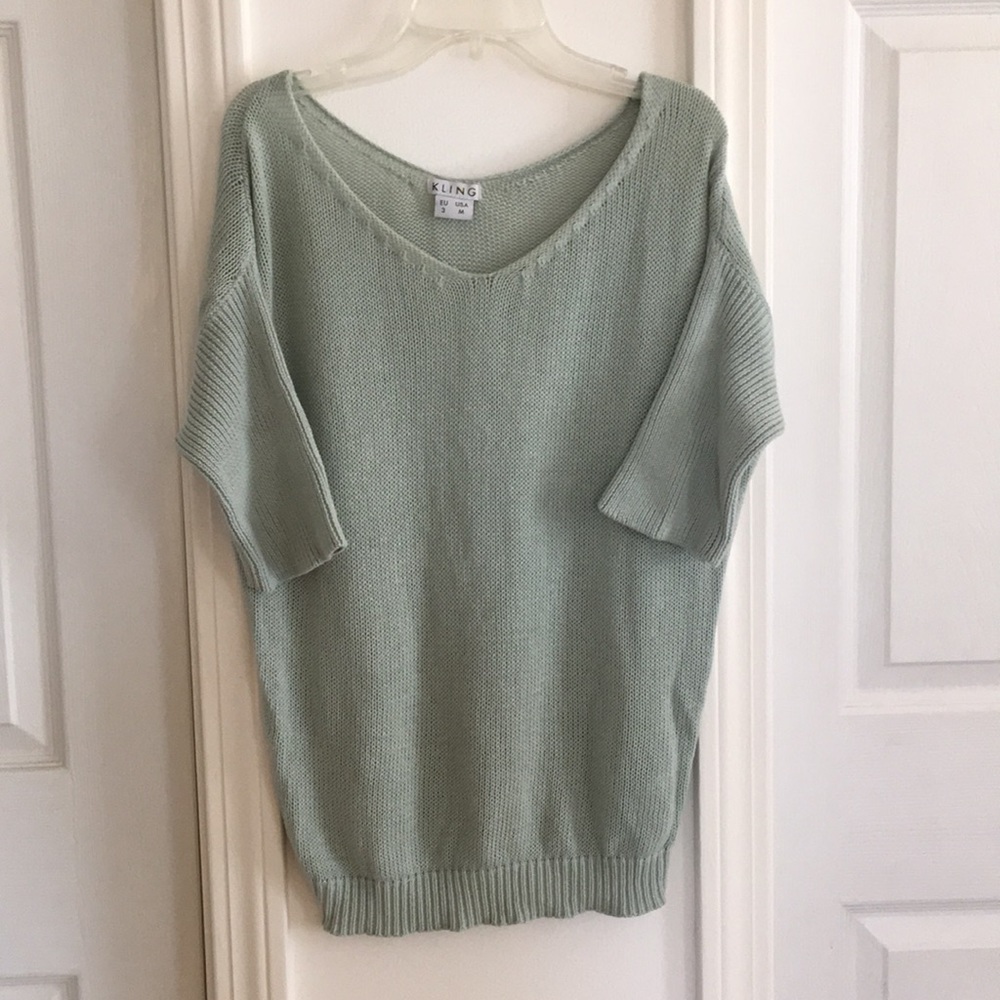 Kling Mint Cotton Knit Sweater M